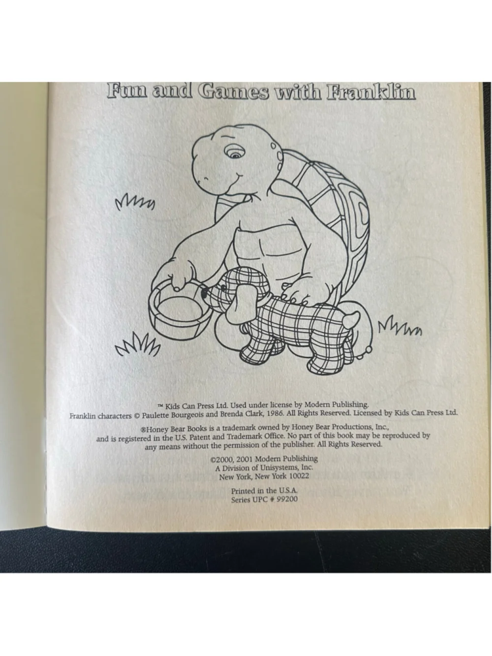 Y2K Franklin Activity Book + Ty Pecan Bear Plush 2000s Nostalgia Bundle